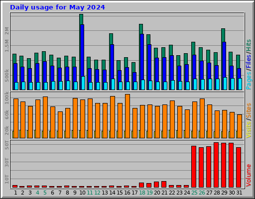 Daily usage for May 2024